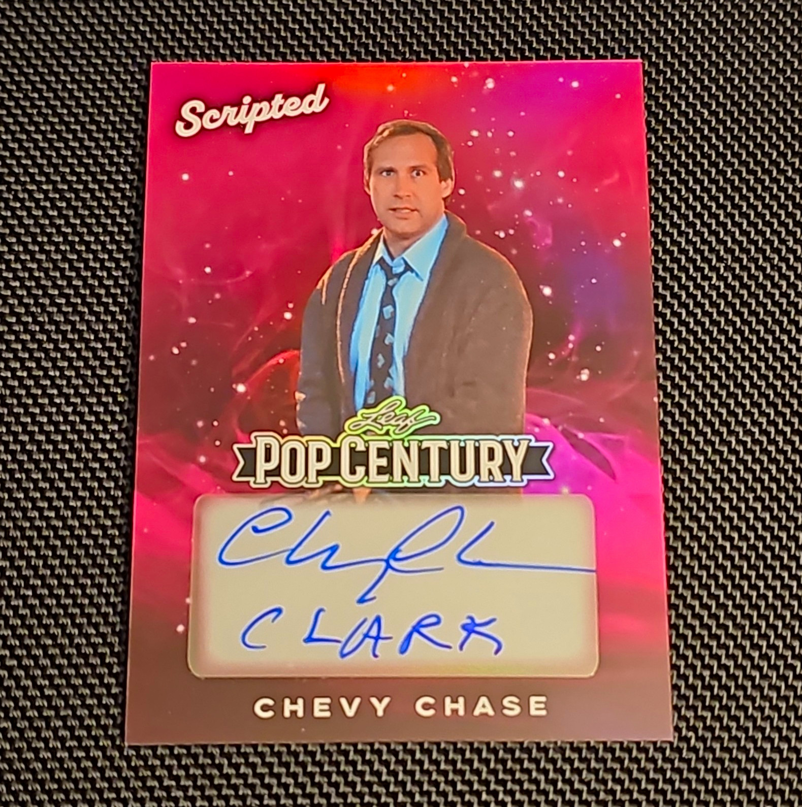 2023 Leaf Pop Century Chevy Chase Pink Prismatic Scripted Auto #d 5/6