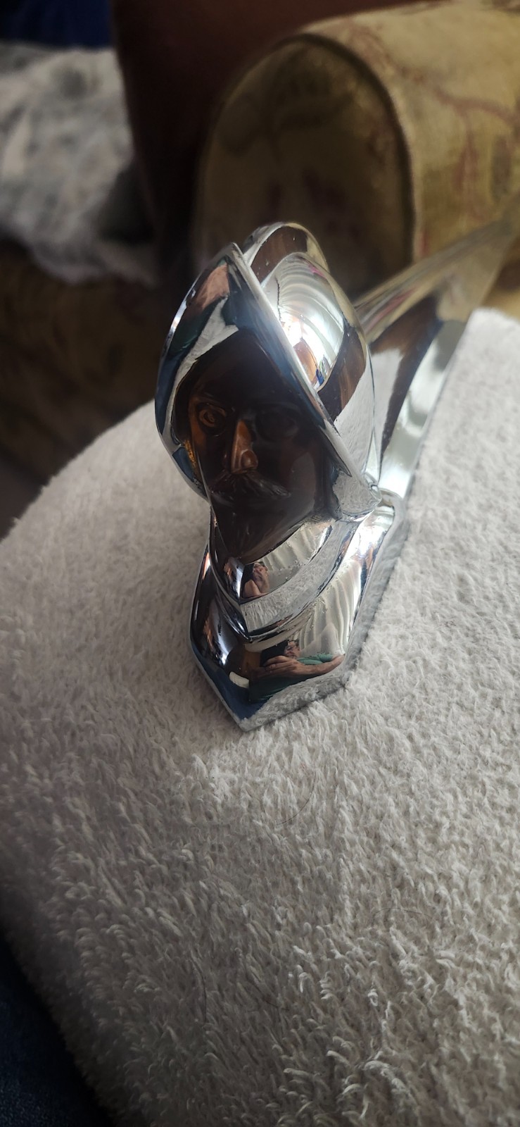 Vintage NOS 1950s 1951 1952 ? Chrysler DeSoto Hood Ornament  Lucite Face