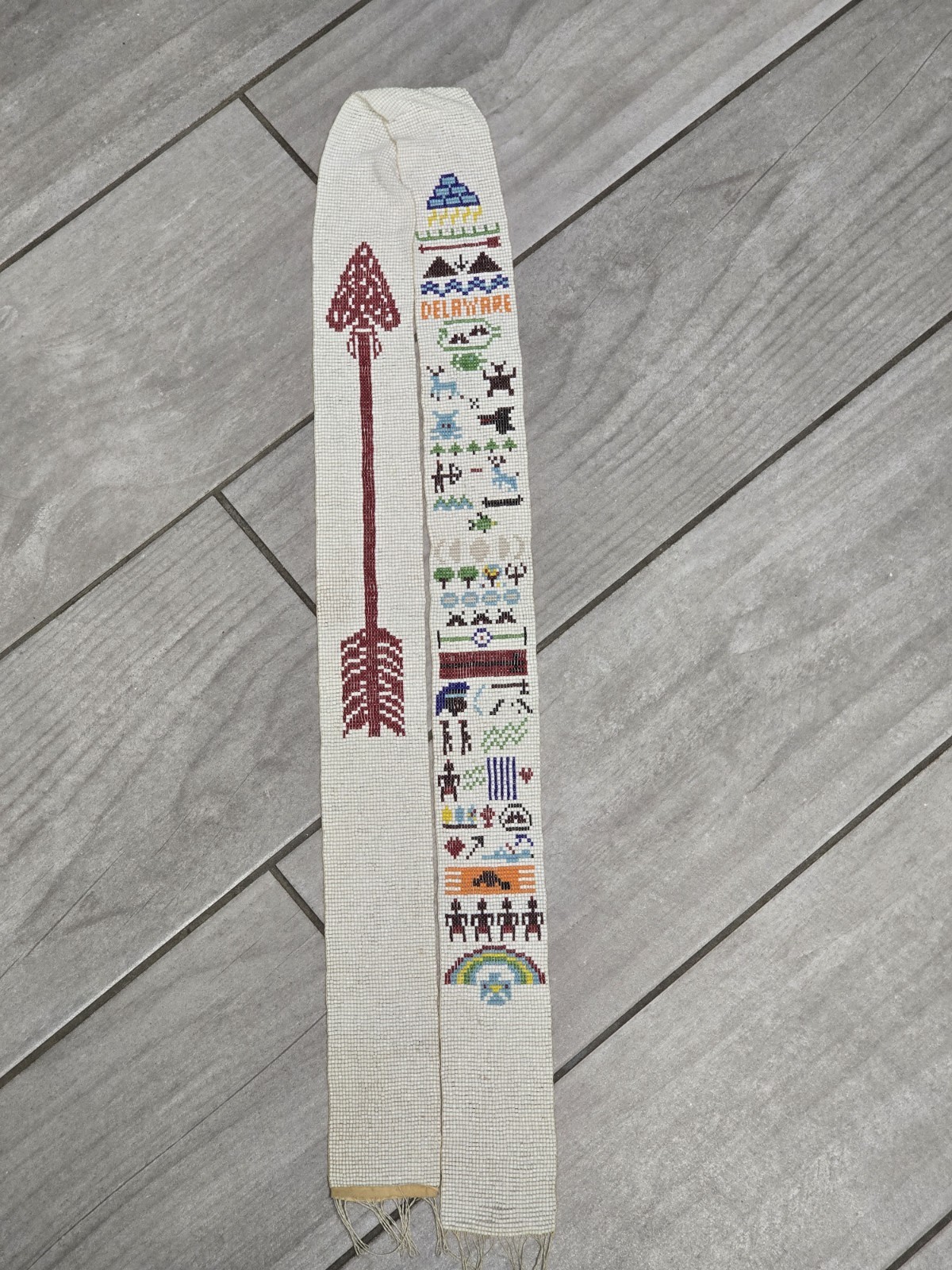 Vintage Order Of The Arrow Sash OA Boy Scouts  Ordeal Beaded Delaware 1965 RARE