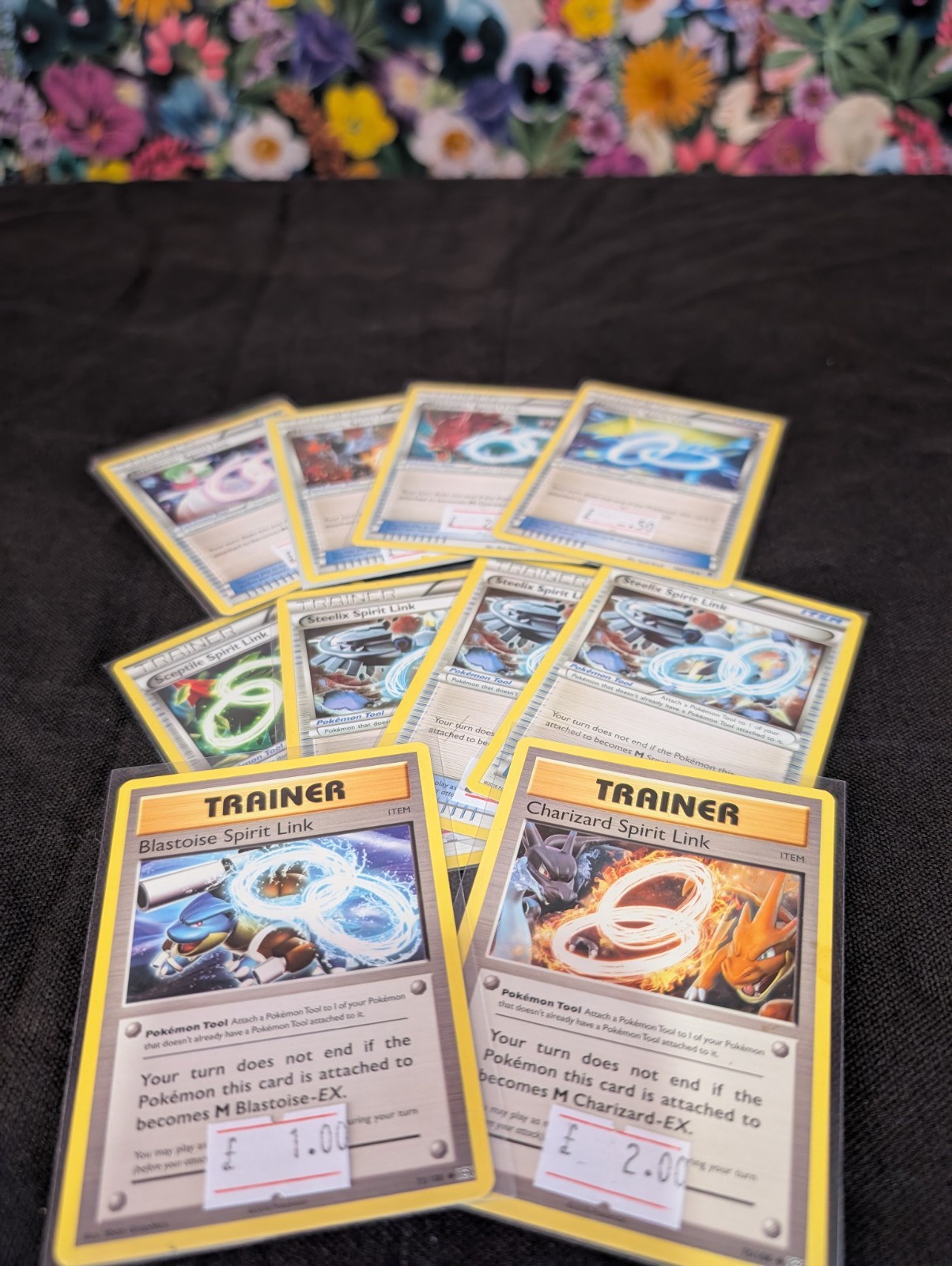 Pokemon TCG Spirit Link Bundle Of 10 Cards Charizard, Blastoise, Gyarados & More