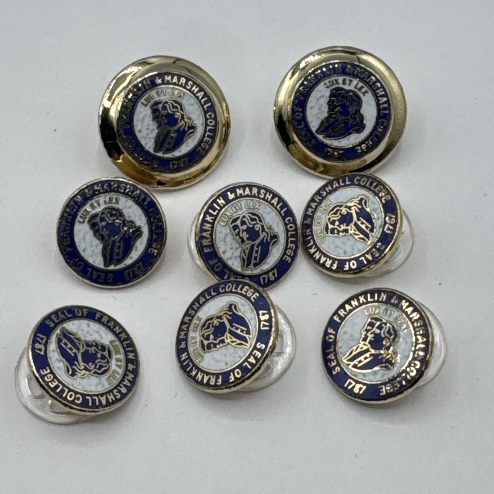 Franklin & Marshall College Seal Gold Blazer Buttons Ben Silver Charleston Lot 8 Franklin & Marshall College Seal Gold Blazer Buttons Ben Silver Charleston Lot 8
