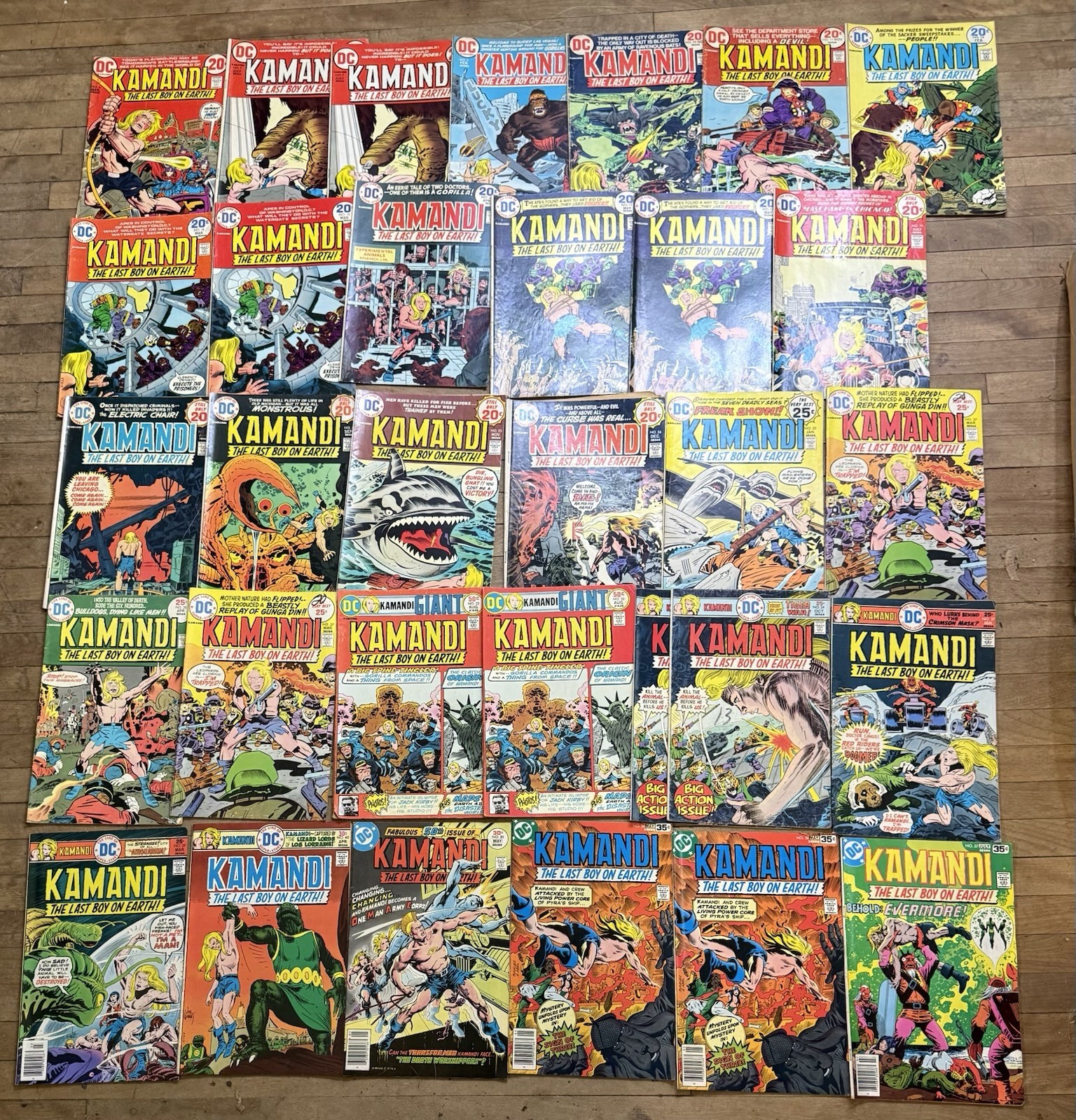 32 Bronze age/vintage DC Kamandi Last boy on earth comic Lot 4-57