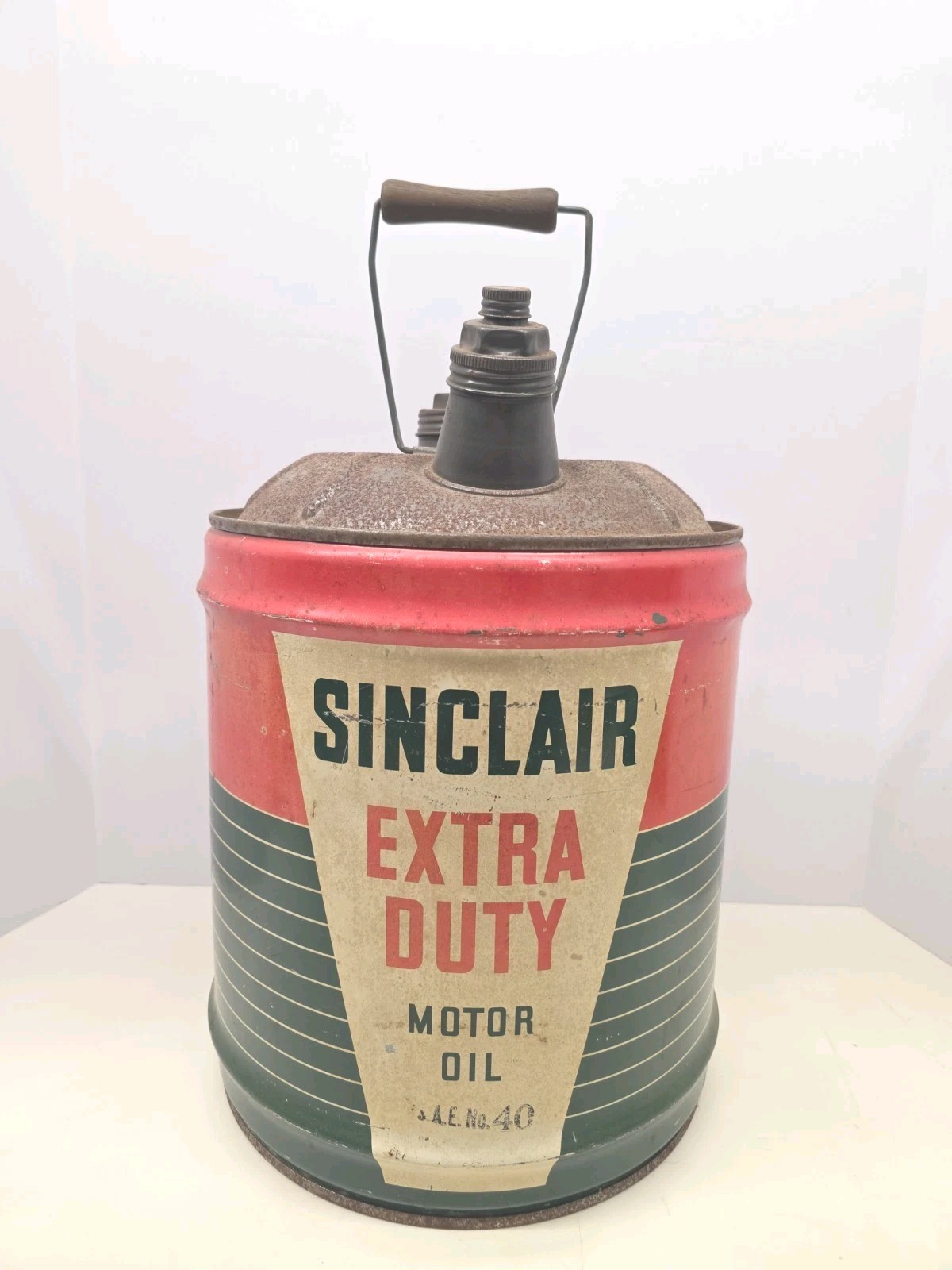 Vintage 1946 5 Gallon Oil Can Sinclair Extra Duty