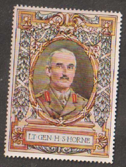 Lt-Gen. H. S. Horne vintage poster stamp