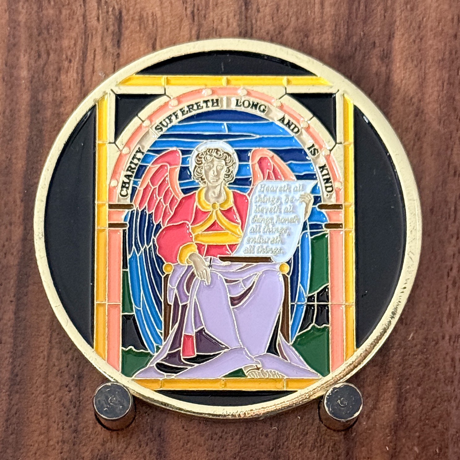 Carolyn A Pratt The Angel Lady Charity Scripture Angel Art Challenge Coin  W#22