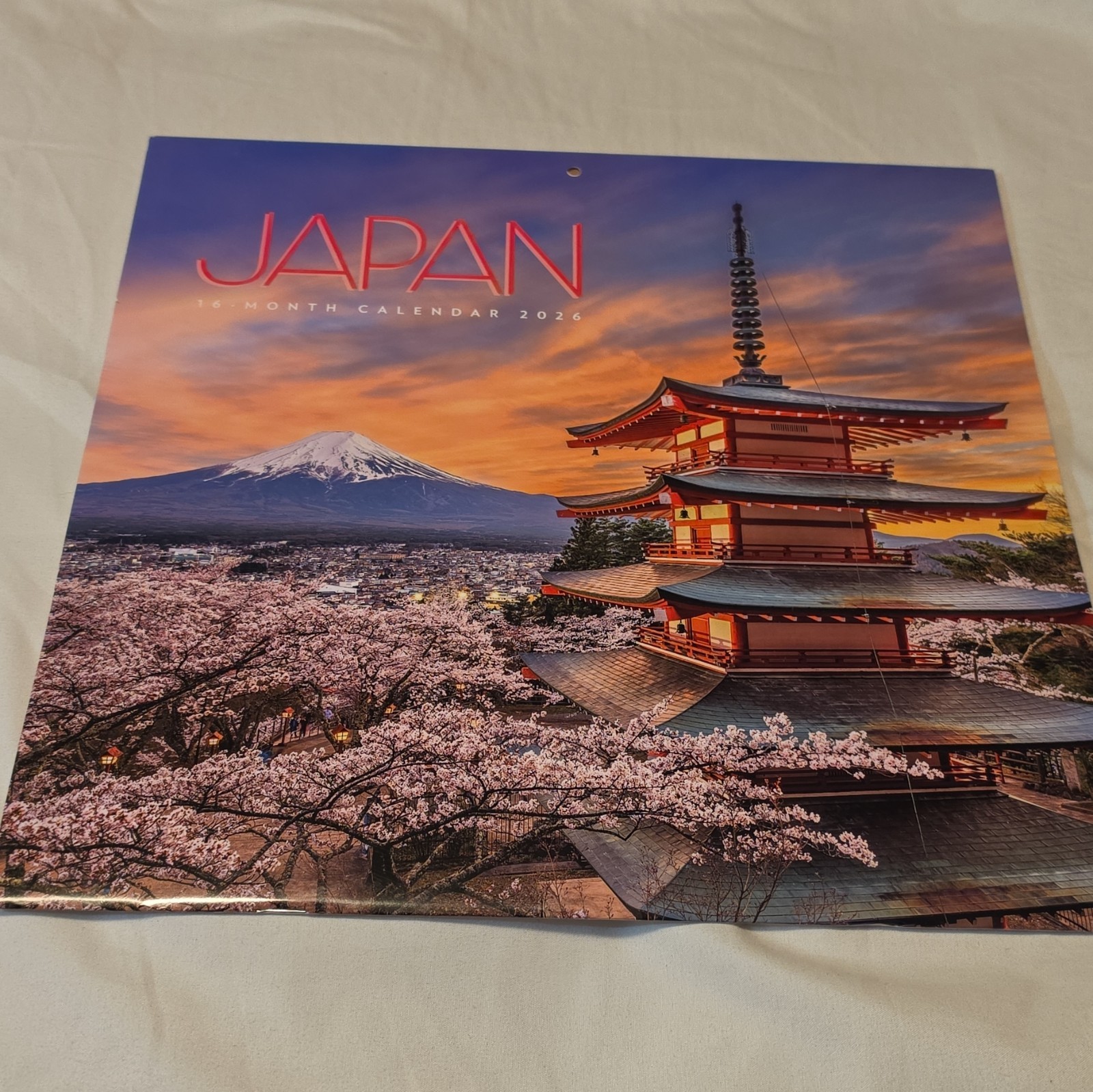 Carousel Worldwide Japan 2026 16-Month Wall Calendar, Plastic-Free Packaging