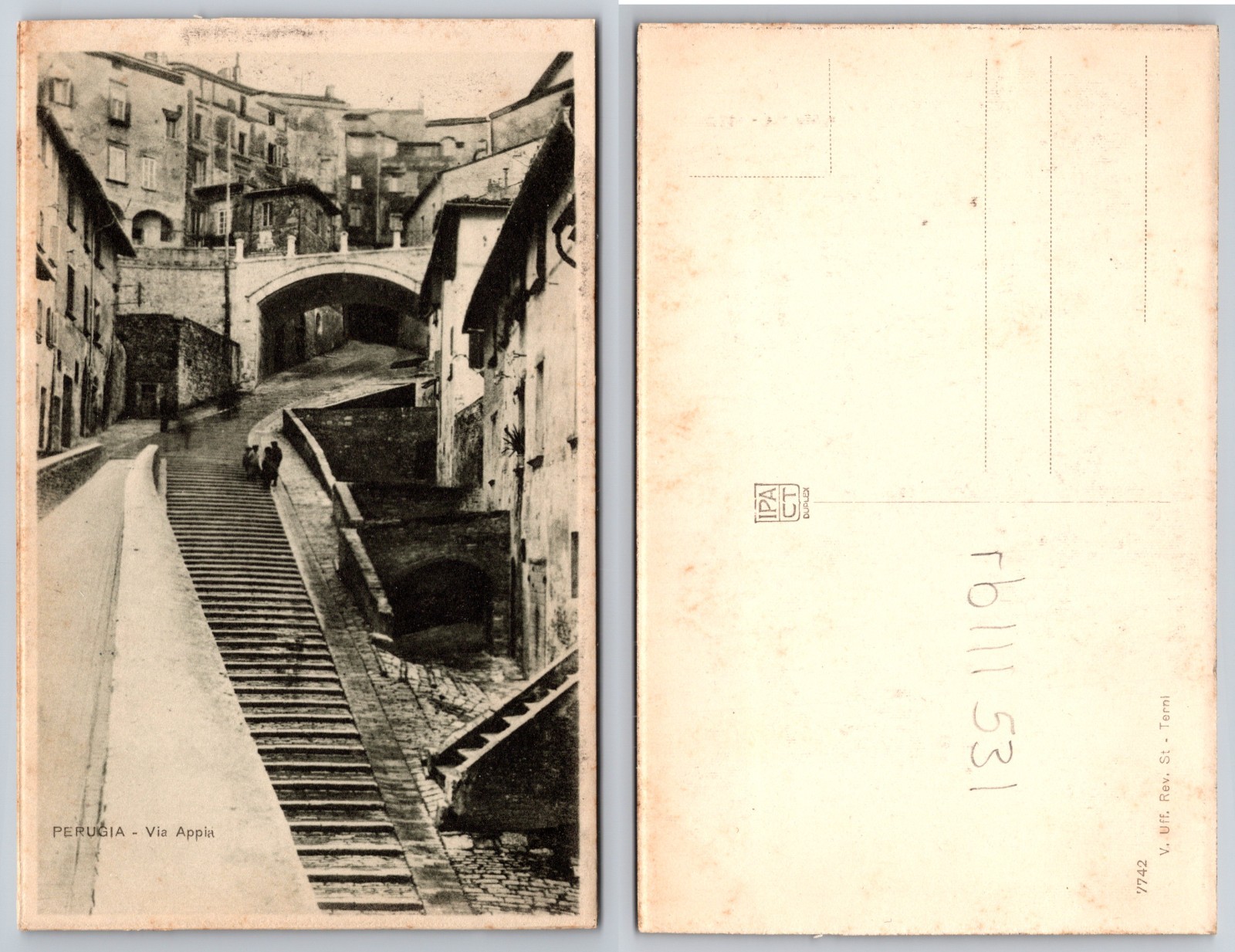 Perugia Via Appia Street Scene Italy Postcard Perugia Via Appia Street Scene Italy Postcard