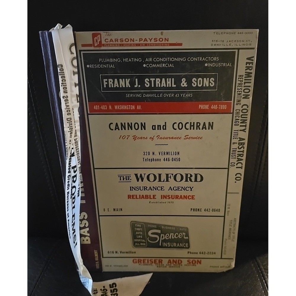 1966 Danville Illinois City Directory Vermilion County Polk\'s Vintage
