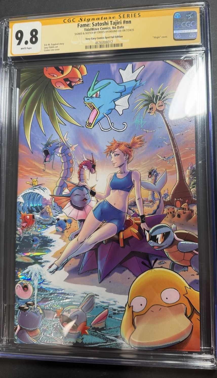 Fame: Satoshi Tajiri Misty Pokémon Book CBCS 9.8 Signed Creees Lee Spot Foil LTD Fame: Satoshi Tajiri Misty Pokémon Book CBCS 9.8 Signed Creees Lee Spot Foil LTD