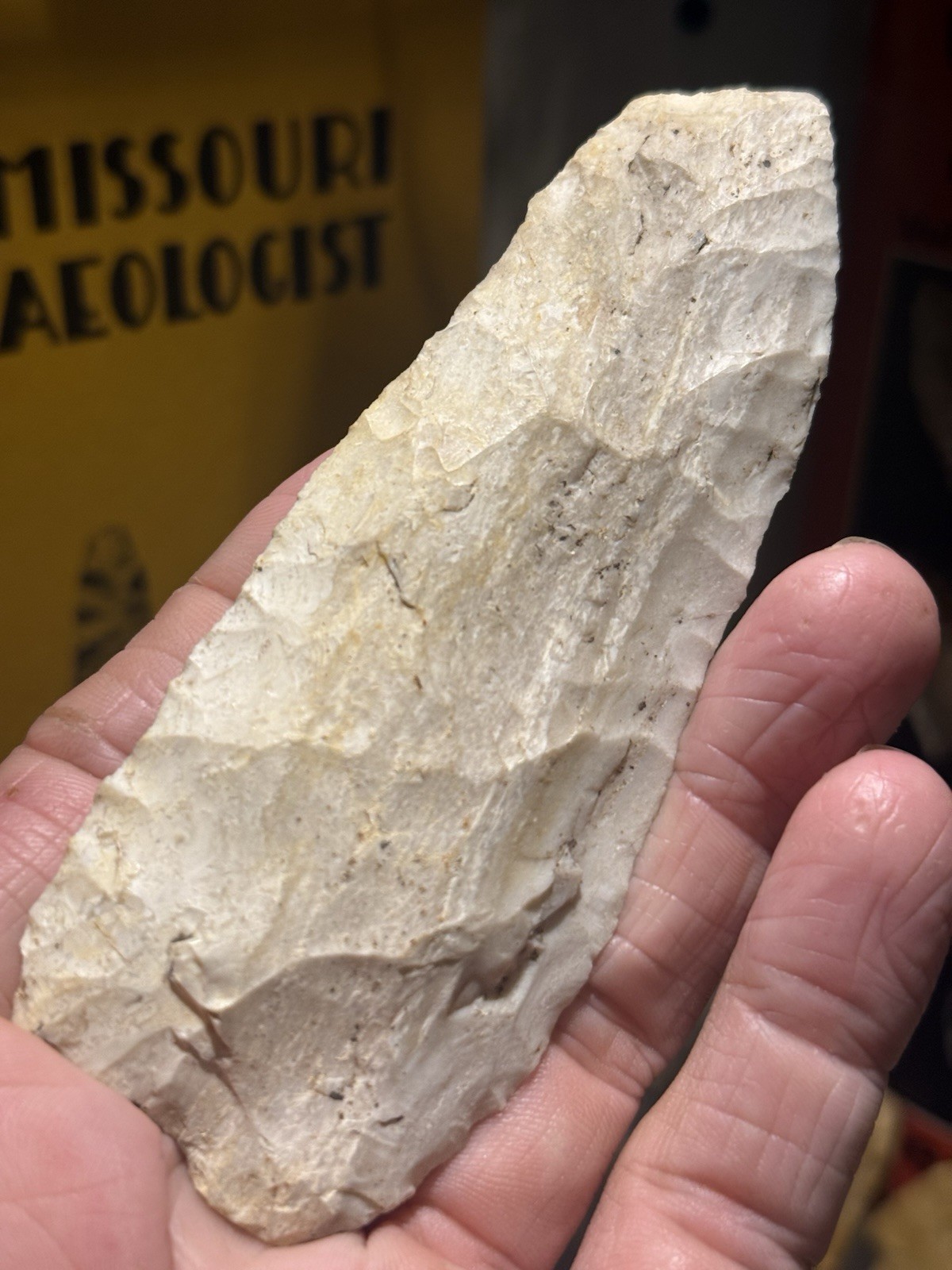 Very Fine Early Archaic Knife Blade 4 5/8 In Fulton Co Illinois Arrowhead Avon