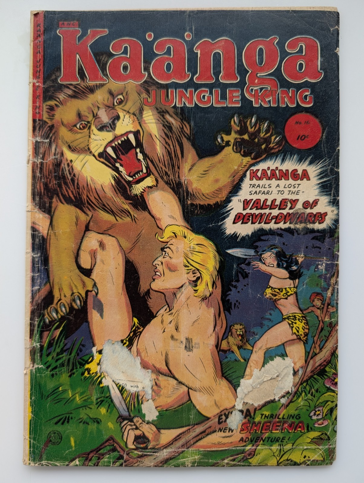 Kaanga Jungle King 16 Golden Age GGA Fiction House Comics 1953 Lower Grade