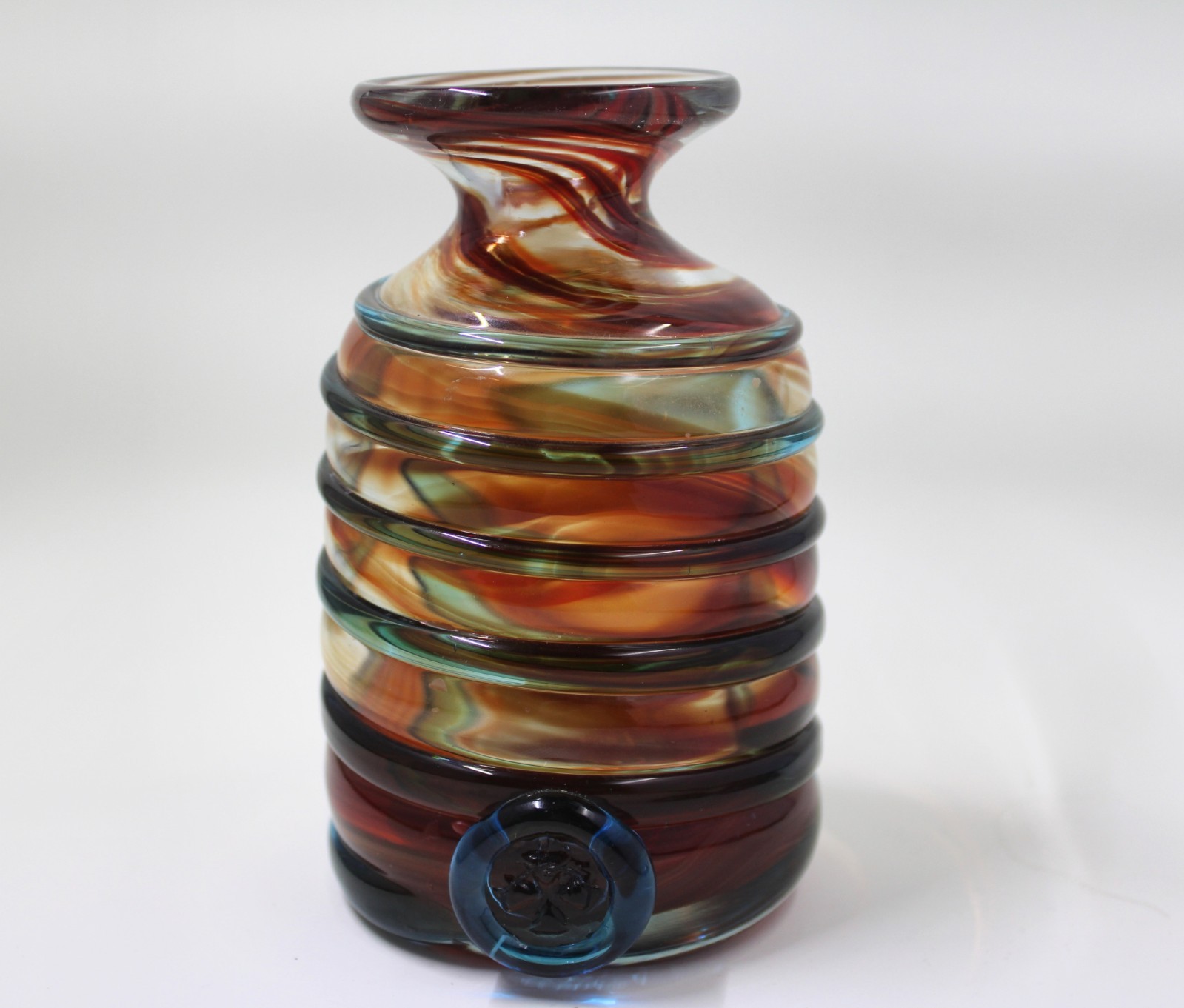 Vintage Mdina Glass Decanter Vase Signed Michael Harris Malta 1968–72 No Stopper Vintage Mdina Glass Decanter Vase Signed Michael Harris Malta 1968–72 No Stopper