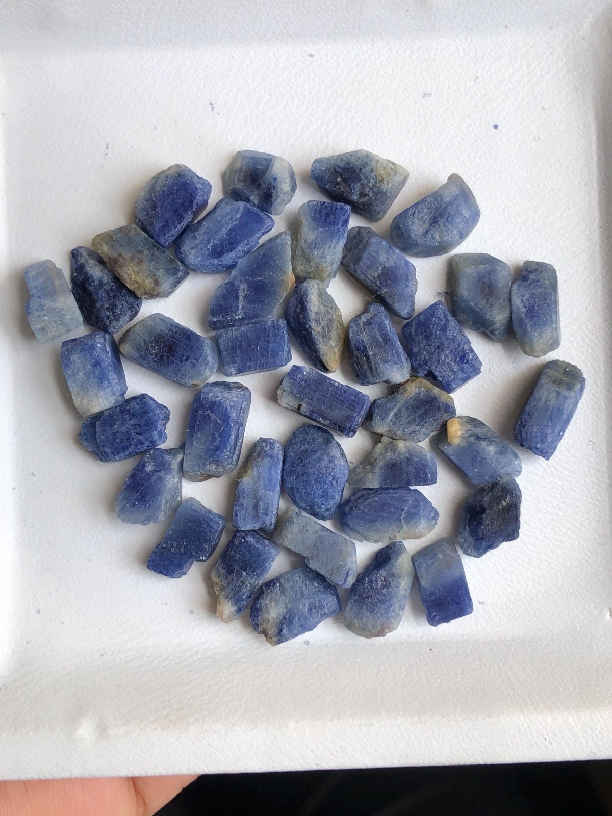 37 Pieces Raw Blue Sapphire Crystal, Natural Sapphire Rough Lot, 174 Ct,Specimen