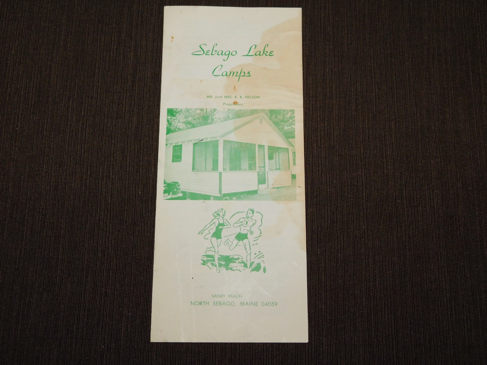 VINTAGE MAINE SEBAGO LAKE CAMPS BROCHURE