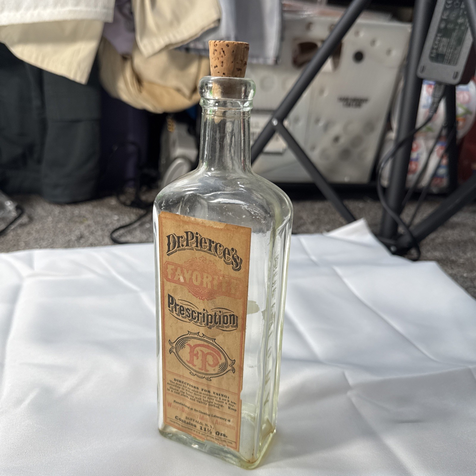 Dr Pierce’s Favorite Fp Medicine Bottle Buffalo New York Labeled Adult  c 1905