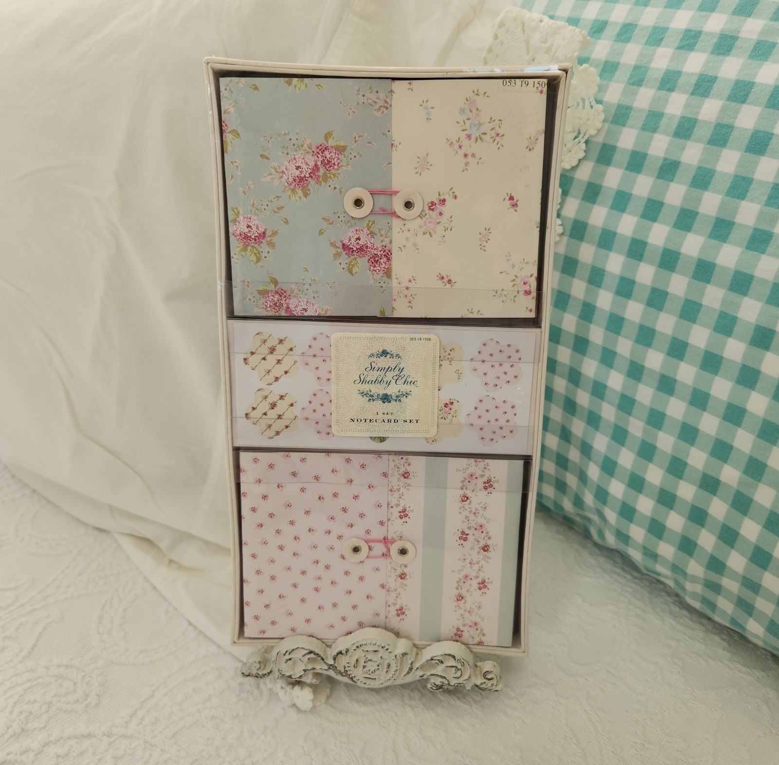 NWT SIMPLY SHABBY CHIC FLORAL NOTECARDS/ENVELOPES/SEALS SET