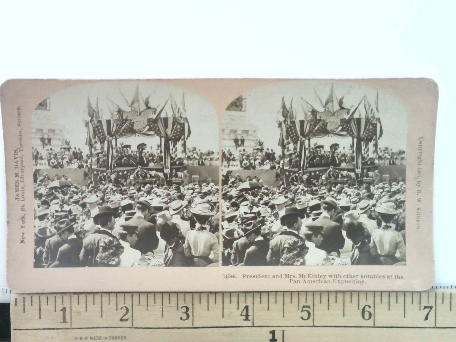 President & Mrs. McKinley Pan American Exposition Stereoview B.W. Kilburn 1901 President & Mrs. McKinley Pan American Exposition Stereoview B.W. Kilburn 1901