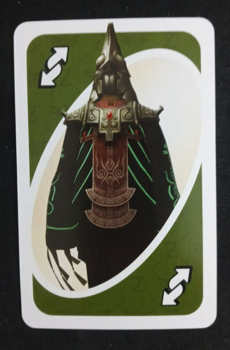 2021 Mattel Legend Of Zelda Uno Card Green Zant Reverse