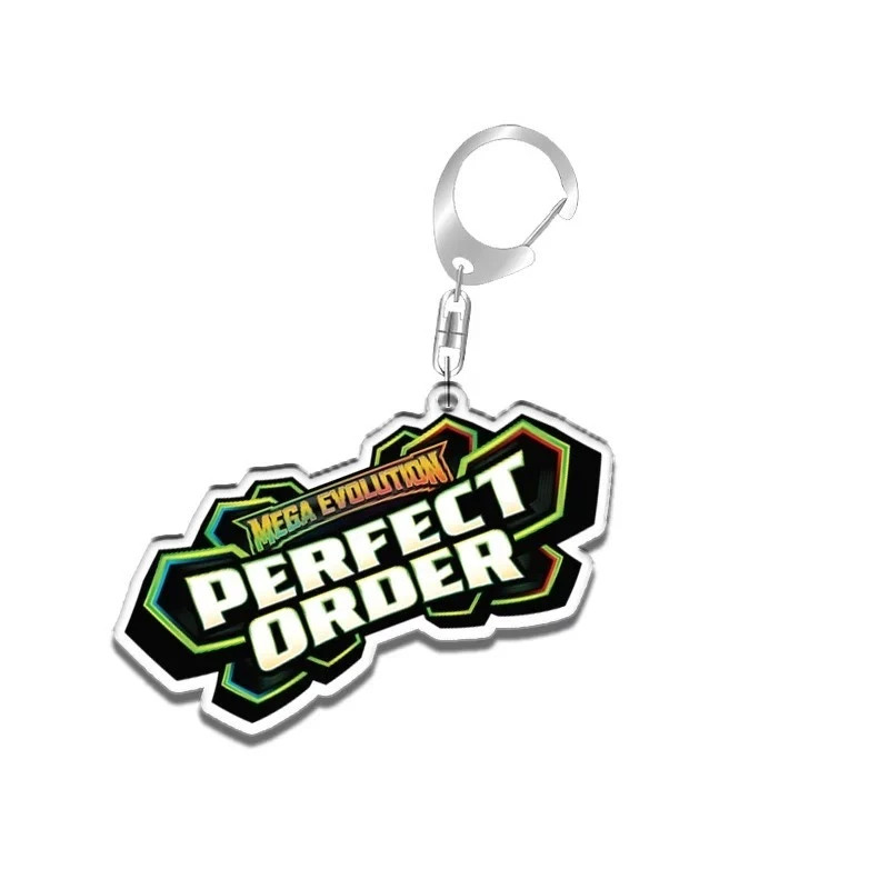 Perfect Order Keychain Acrylic Pendant – Mega Evolution Gamer Key Ring Gift