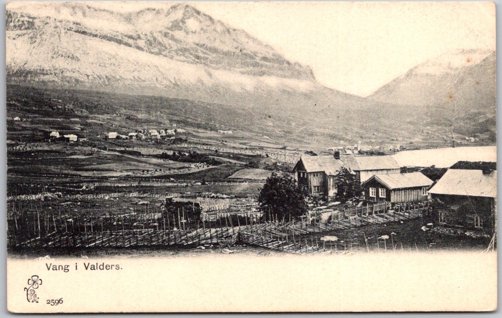 Antique RPPC Vang I Valdres Innlandet County Norway c1900s Mountains Farms