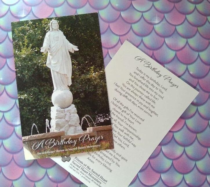 Jesus Holy Card with Birthday Prayer Grant Me Strength New Old est yr. 1990-2000