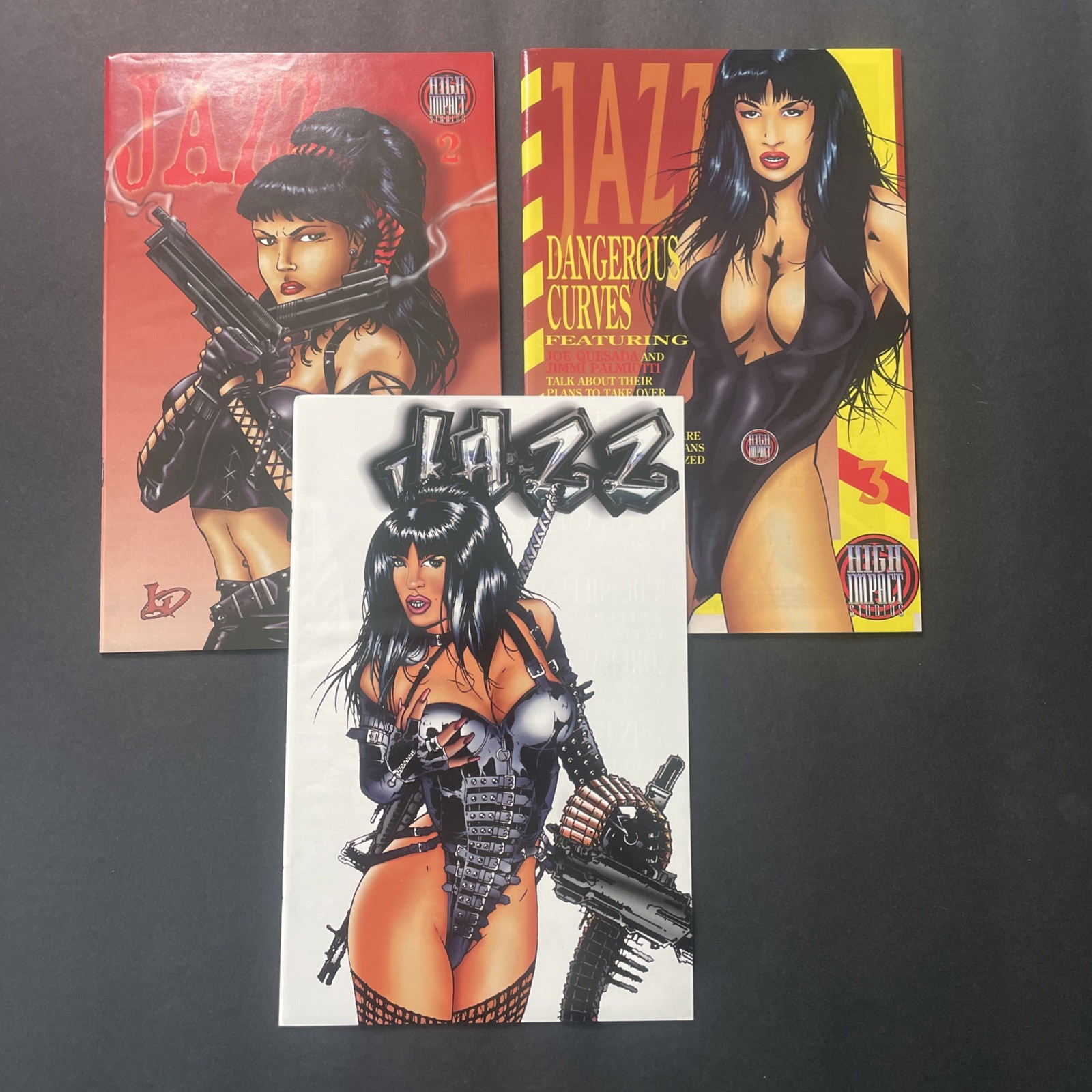 Jazz #1 #2 #3 High Impact Comics Run Set Lot 1996  Combined Shipping Bad Girl