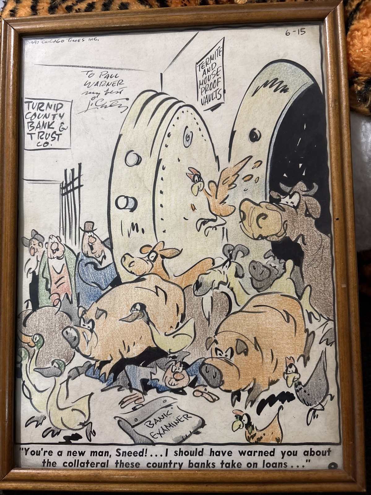 Original George Lichty Signed Artwork, 1947