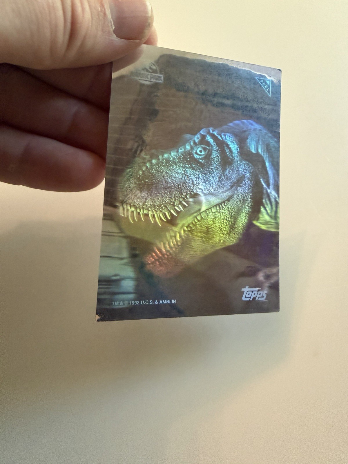 RARE  1993 Topps Jurassic Park T-REX \