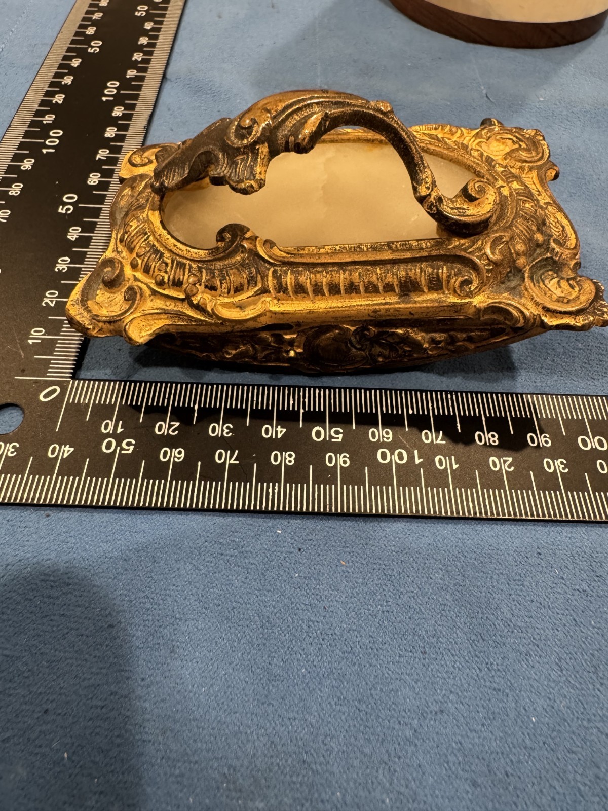 Vintage Ornate Gilt-Metal Ink Blotter- great piece