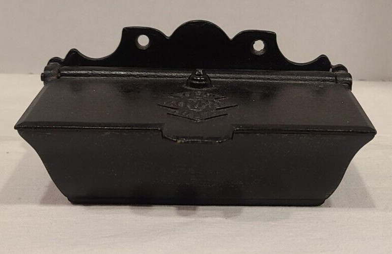 Antique Cast Iron Match Holder  Cryeo USA 1888 Wall Mountable