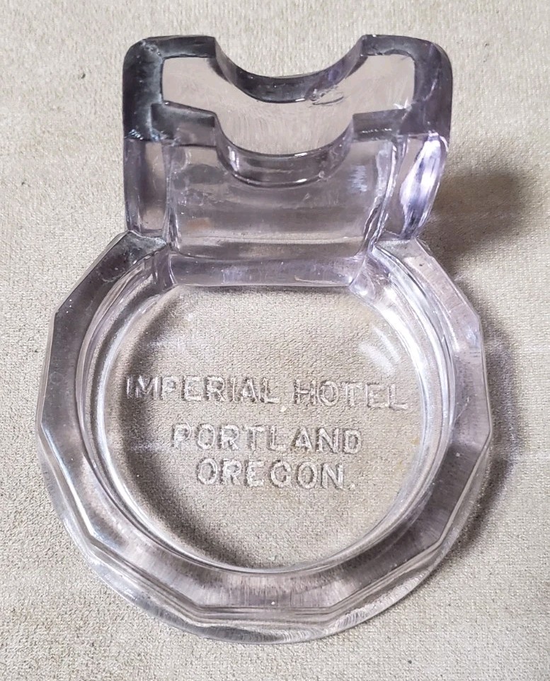 Vintage Antique Imperial Hotel Portland Oregon Glass Ashtray Matchbook Holder Vintage Antique Imperial Hotel Portland Oregon Glass Ashtray Matchbook Holder