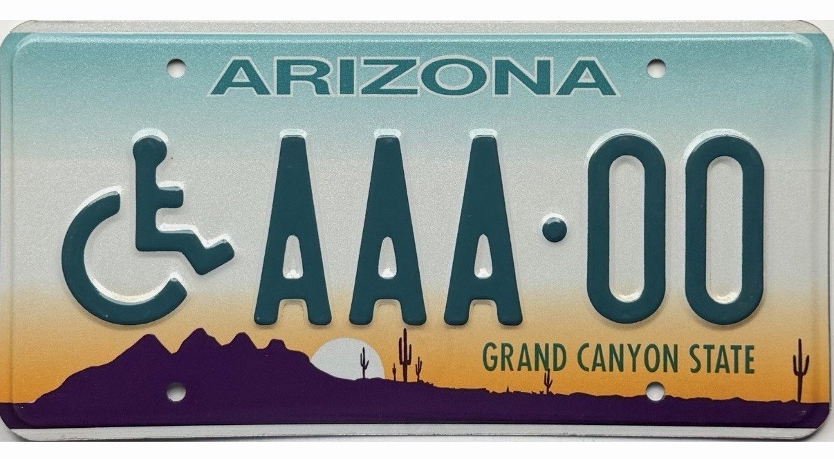 *SAMPLE SALE* Arizona HANDICAPPED Sample License Plate *SAMPLE SALE* Arizona HANDICAPPED Sample License Plate