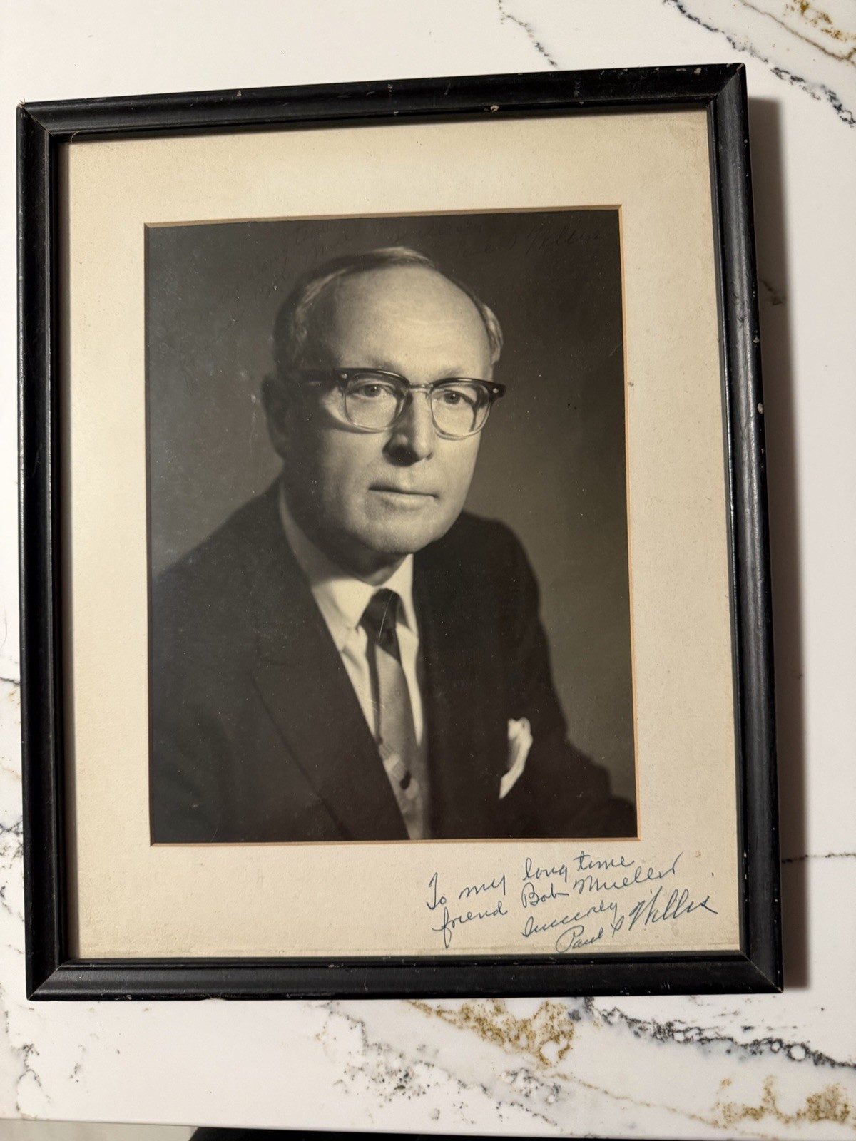 framed signed inscribed photo Paul S. Willis  Grocery Manufacturers of America
