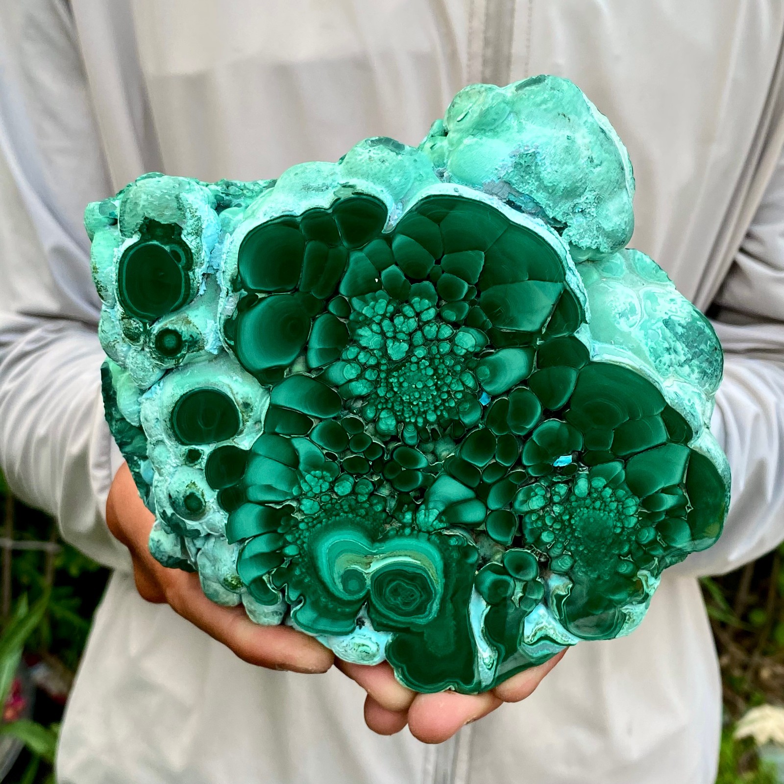 4.4LB TOP Natural Malachite crystal quartz Mineral specimen Reiki gem