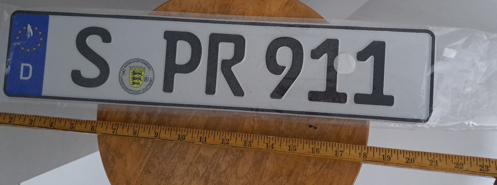 Vintage Baden Wurttemberg Germany Licence Plate Porsche 911 20\