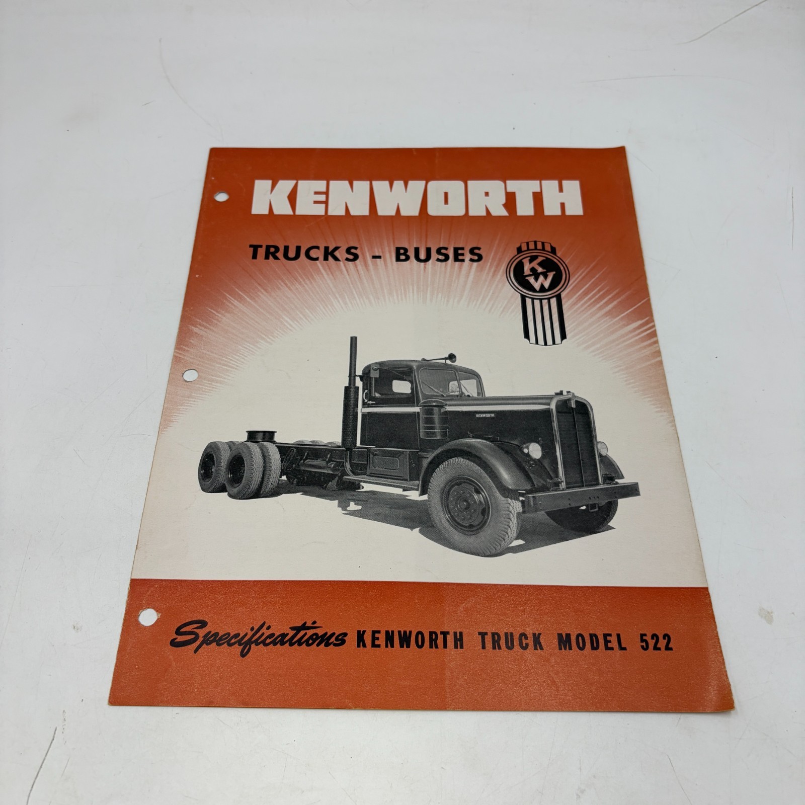 Kenworth 522 Trucks Buses Specifications Brochure Vintage Semi Truck
