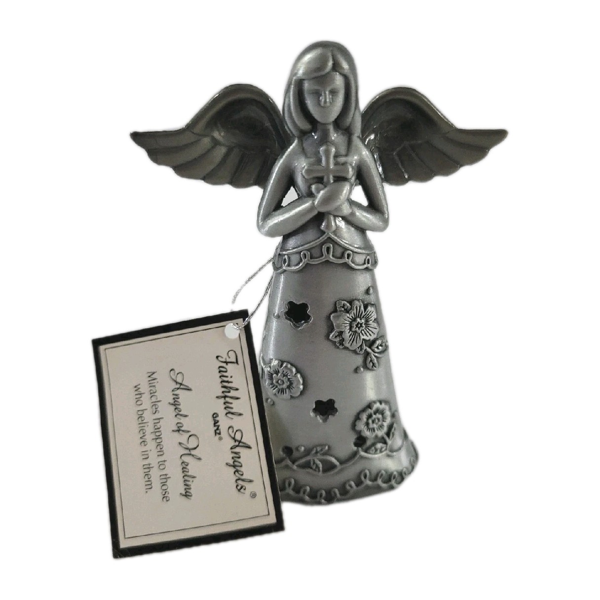 Ganz Silver Faithful Angel of Hope Zinc Figurine 3.6 Inch