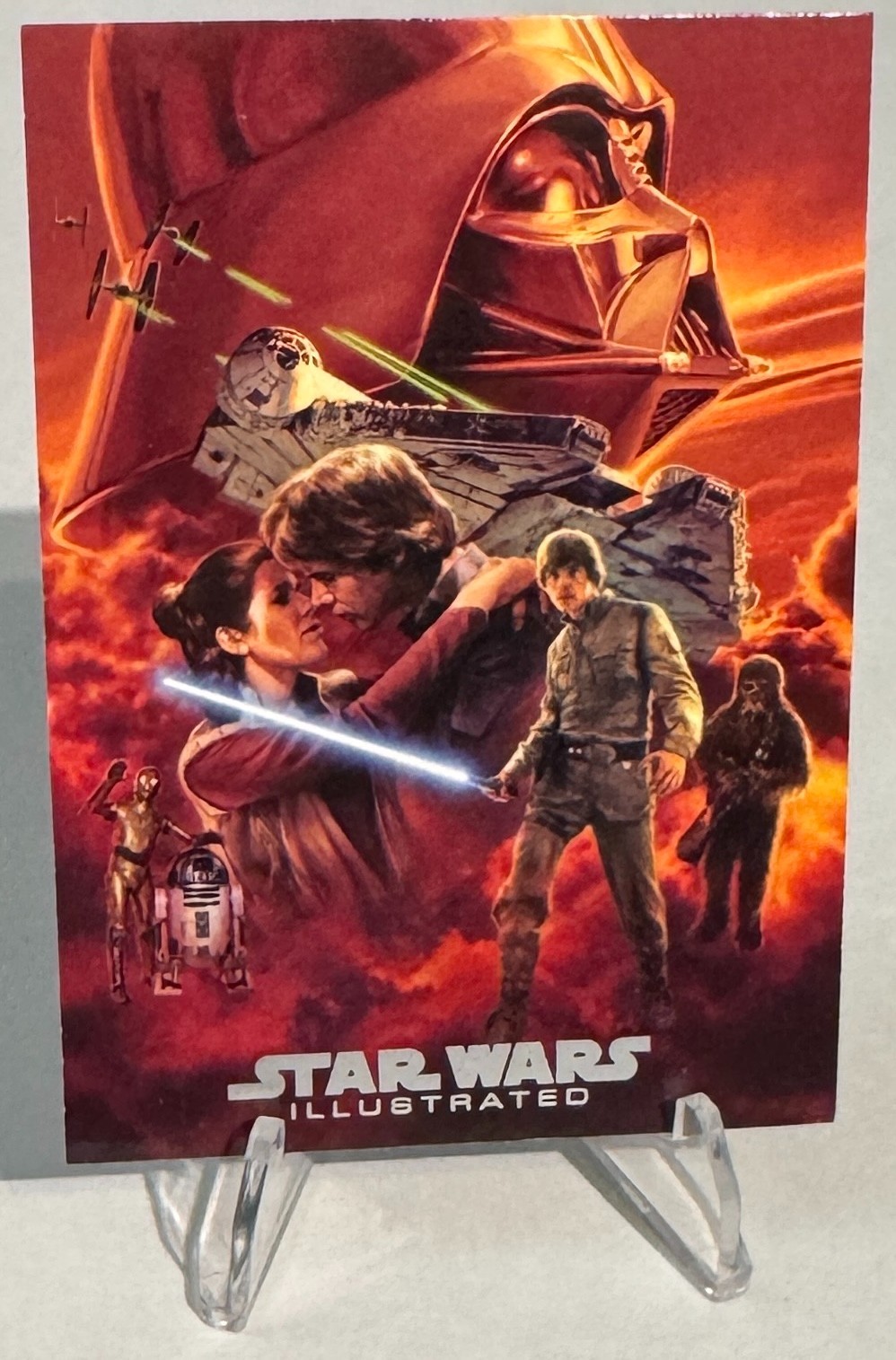 2013 TOPPS STAR WARS ILLUSTRATED CARD INSERT ONE Darth Vader Luke
