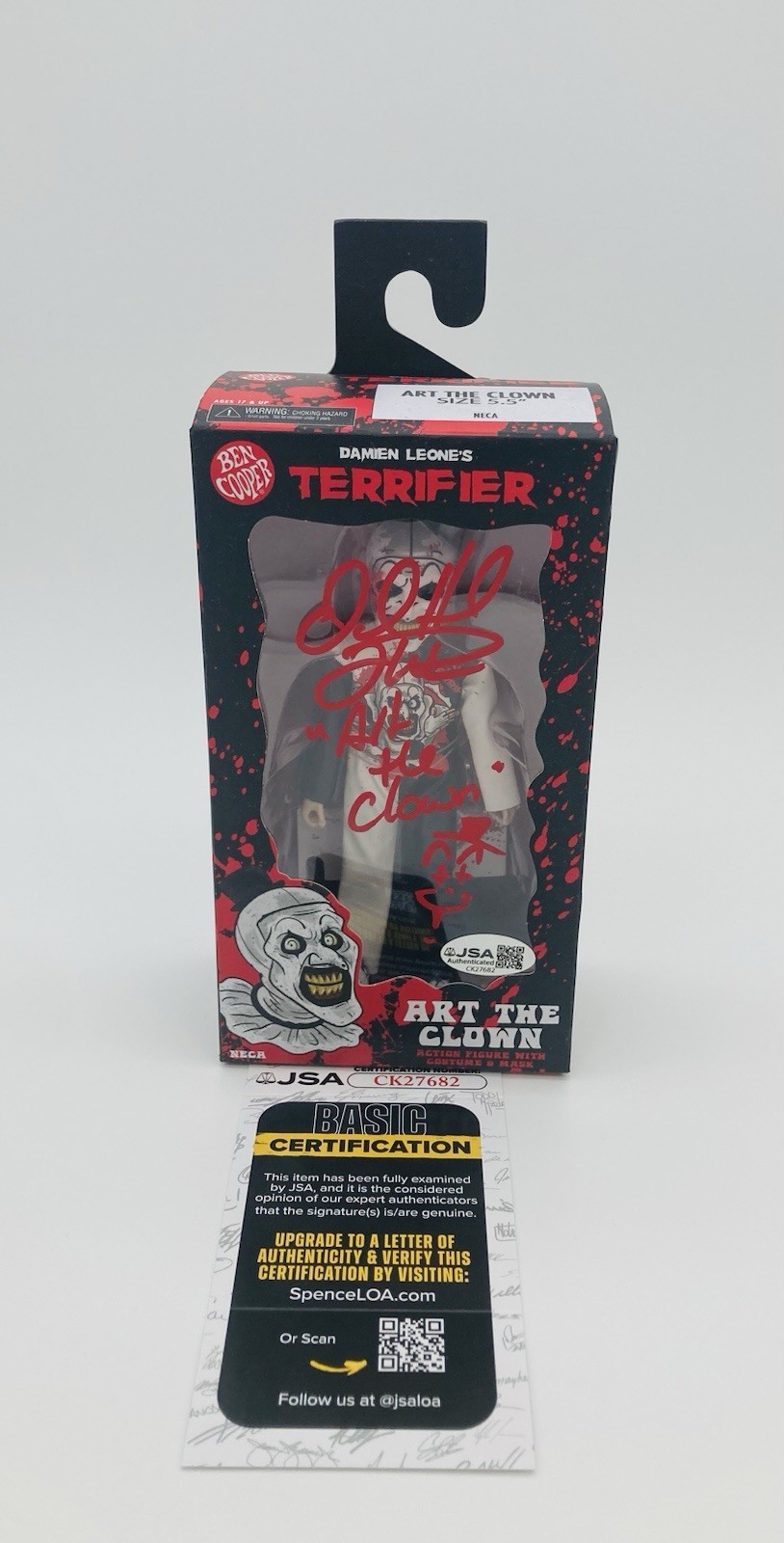 Damien Leone’s ‘TERRIFIER’ David Howard Thornton SIGNED Art the Clown figure JSA Damien Leone’s ‘TERRIFIER’ David Howard Thornton SIGNED Art the Clown figure JSA