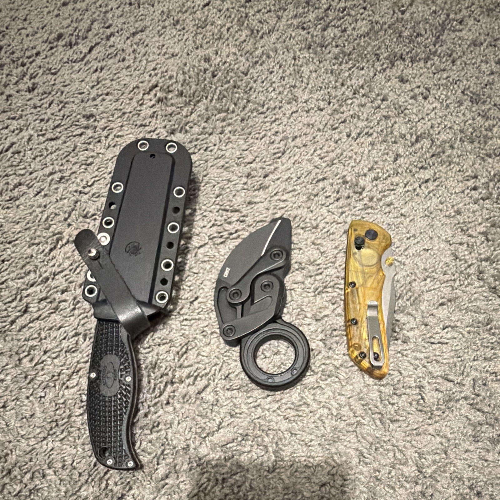 Spyderco Enuff 2, CRKT Provoke, Hogue Deka (Ultem) Knife Lot