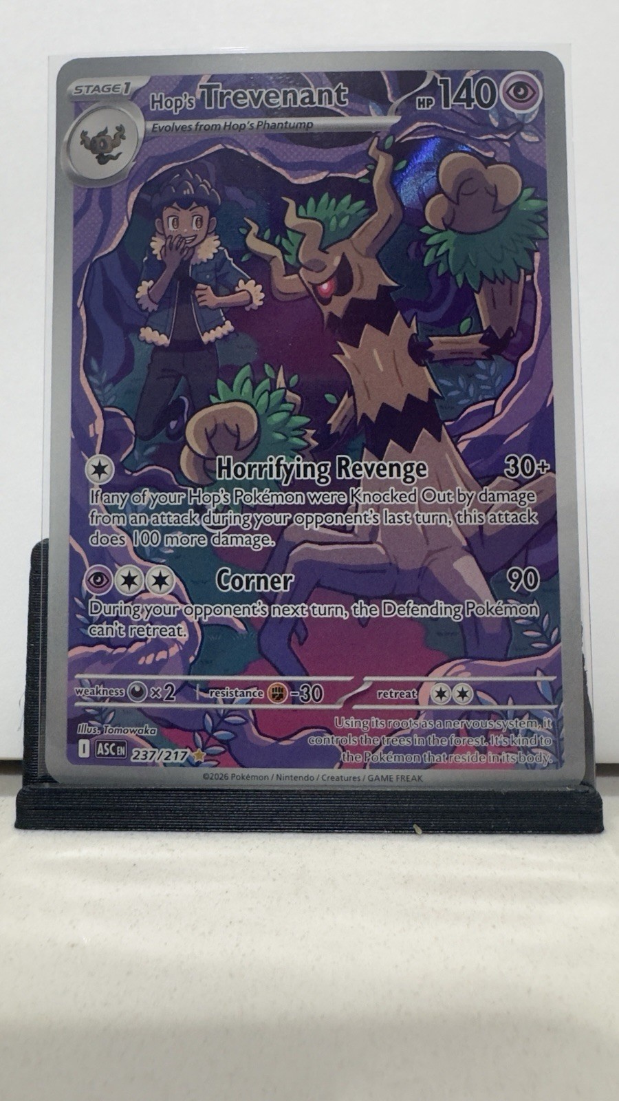 Pokémon Hop’s Trevenant 237/217 Gold Secret Rare NM