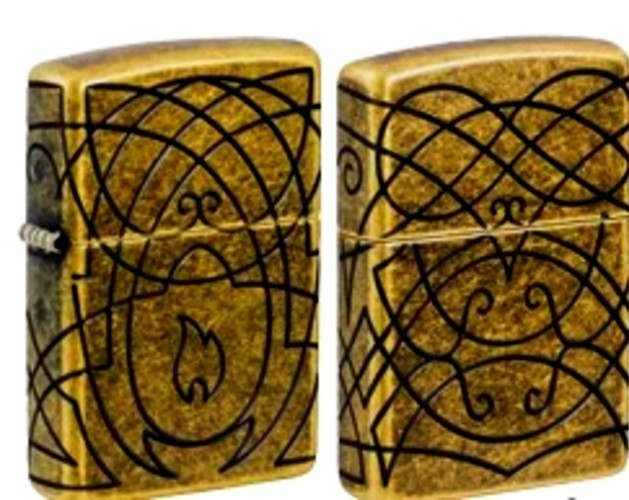 Amaziing Double Sided Brass Armor Deep Carved Flame Zippo Lighter Amaziing Double Sided Brass Armor Deep Carved Flame Zippo Lighter