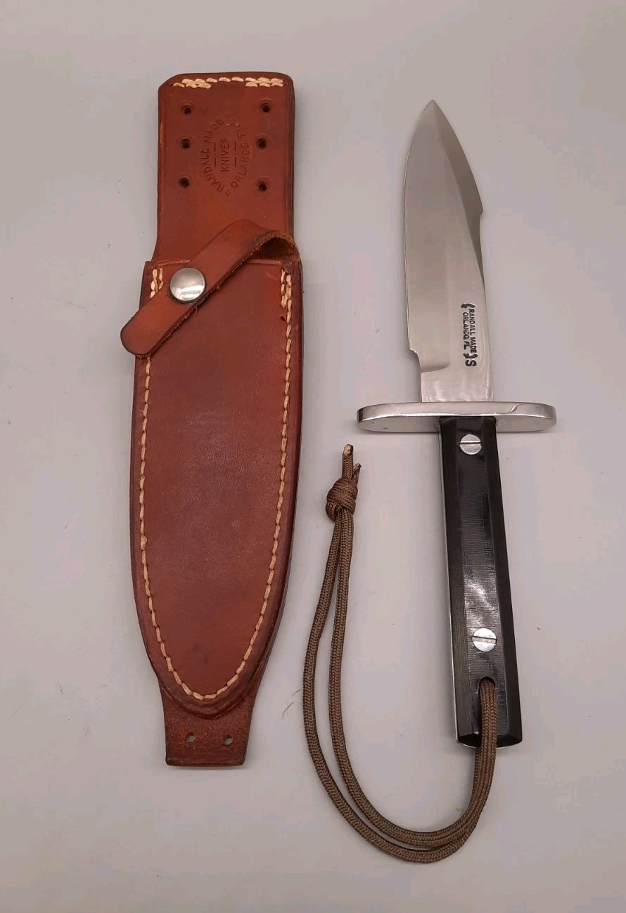 Randall Model 17 Astro Knife Black Micarta W/Sheath Vg-Cond Randall Model 17 Astro Knife Black Micarta W/Sheath Vg-Cond