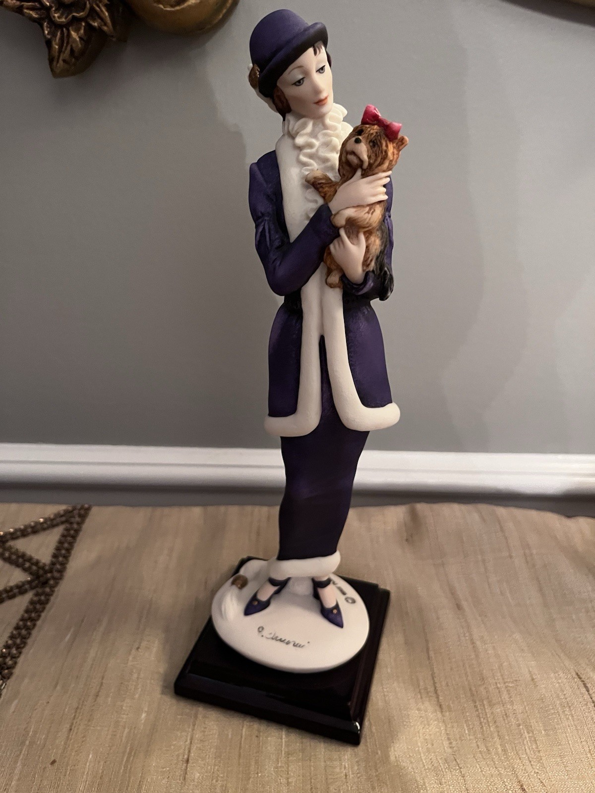 Giuseppe Armani Lady With Dog  10” 0421C Sculpture Figurine 1987 ORIGINAL BOX
