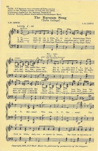 TUFTS UNIVERSITY Vintage Song Sheet c 1931 \
