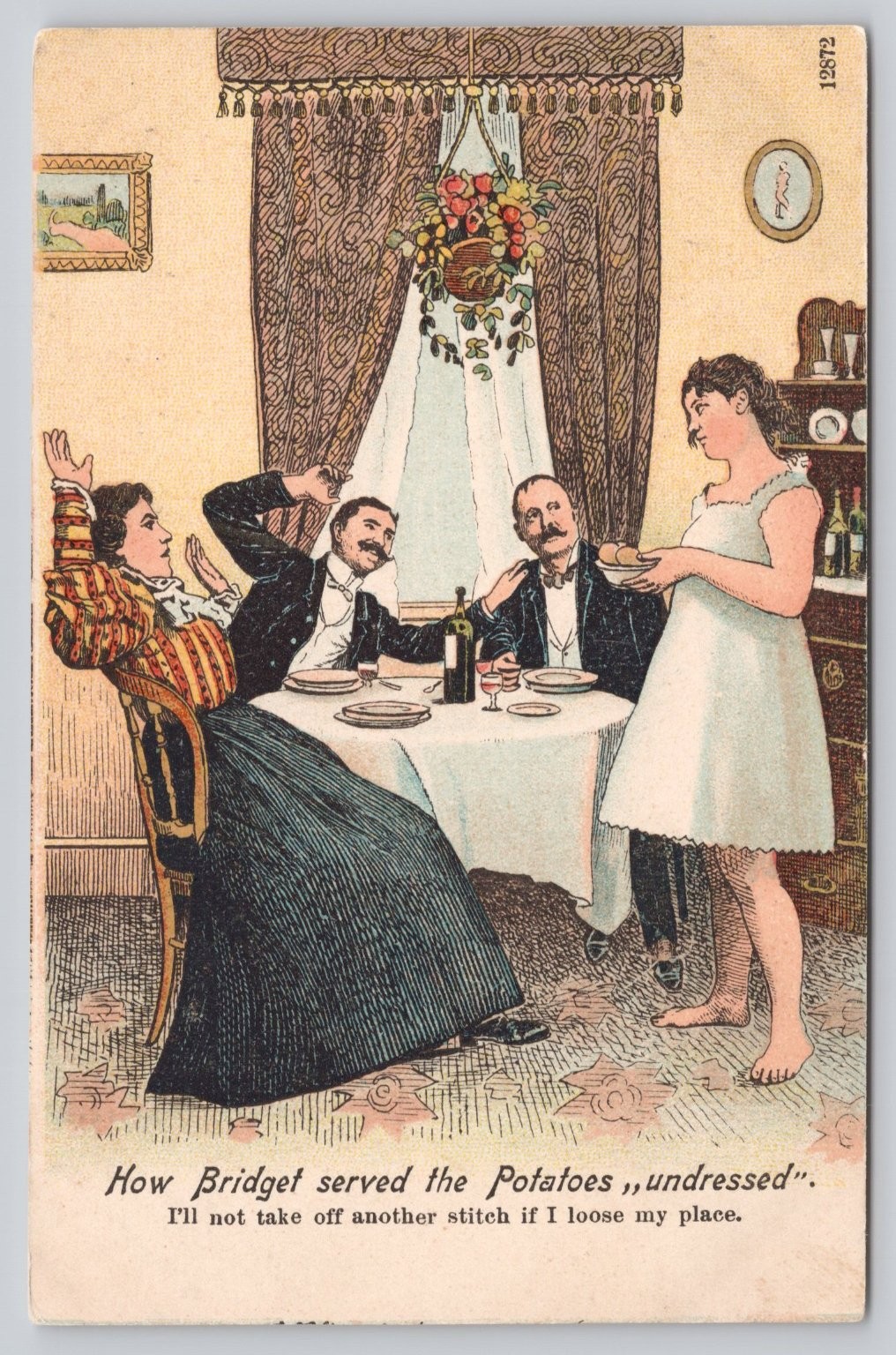 Vintage Humorous Postcard Maid Bridget Vintage Humorous Postcard Maid Bridget