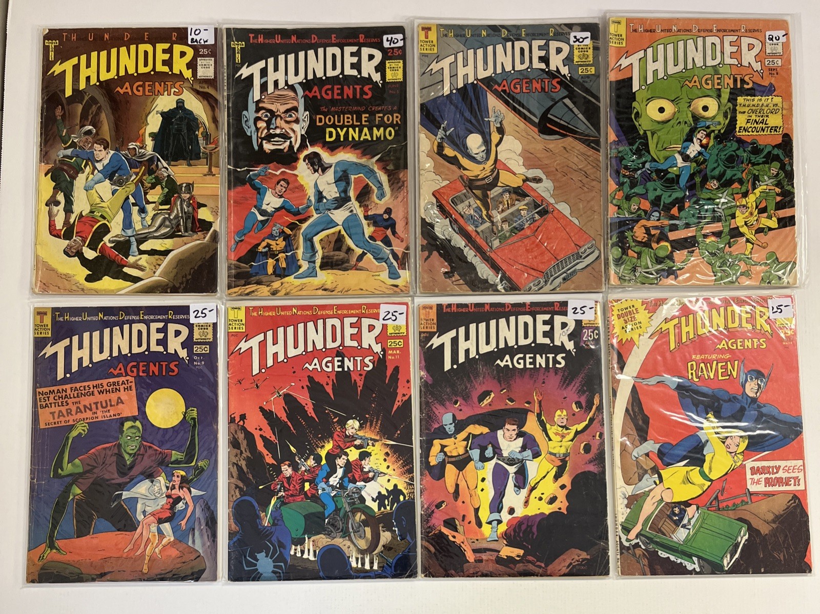 T.H.U.N.D.E.R Agents(1965) #4-5-7-8-9-11-12-14-19-20 +Dynamo #1-2 + Noman #1 Set