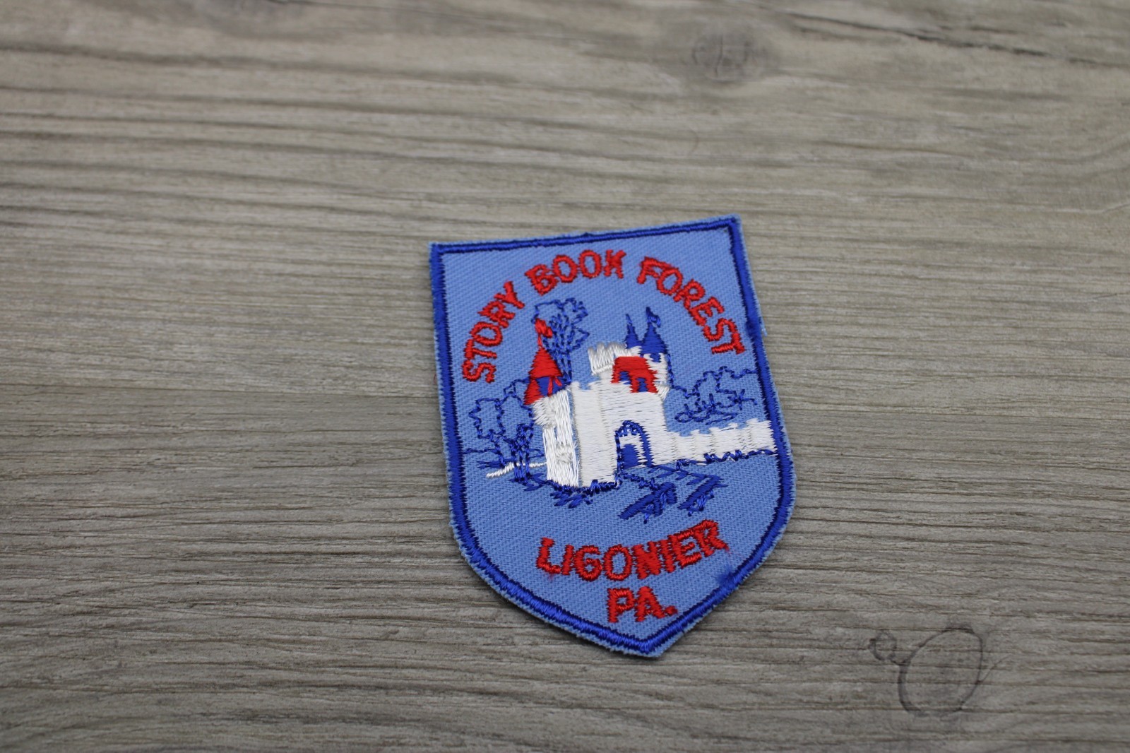 Vintage Story Book Forest Ligonier PA Souvenir Embroidered Patch Idlewild Park