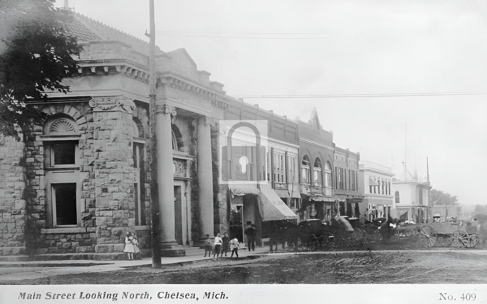 1908 Main Street View Chelsea Michigan MI - Reprint