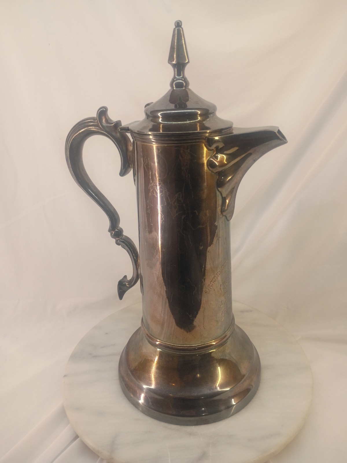 Antique Second German Presbyterian Church 1886 Communion Pitcher  Mermod Jaccard